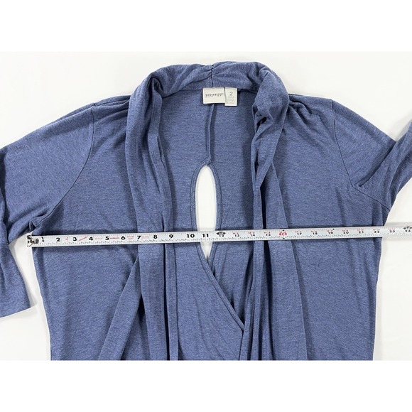 Chico's Zenergy Open Front Cross Back Cardigan Coastal Grandma Boho Women's 2 /L - Picture 7 of 11